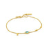 Turquoise Discs Gold Bracelet